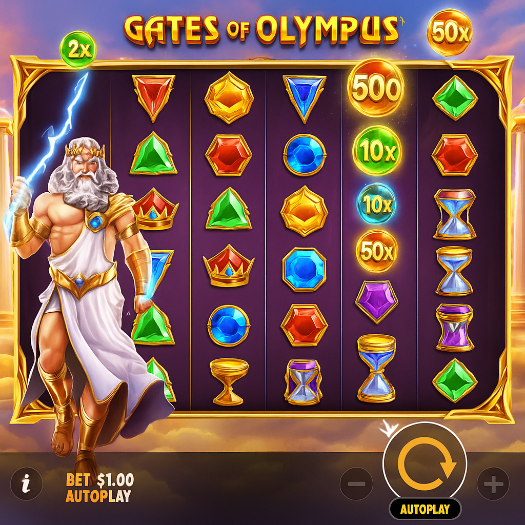 MagicalSpin - Gates of Olympus Slot Game - Zeus Multiplicateurs
